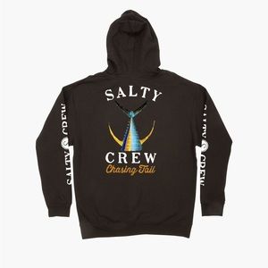 Salty Crew Tailed Black Hood Fleece Sweatshirt